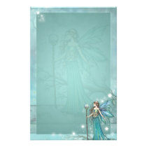 Mystical Fairy Fantasy Art Teal stationery