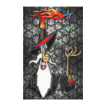 Mystical Fire Wizard Magician Stretched Canvas Prints