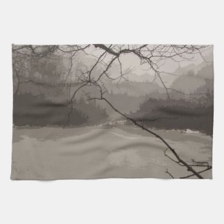 Mystical Fog over Swamp Towel