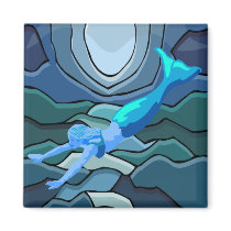 Mystical Mermaid Magnet by atteestude Mystical Mermaid Magnet