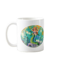 Mystical Mermaid n Seahorse Coffee Mug by greerdesign Mystical Mermaid n Seahorse Coffee Mug