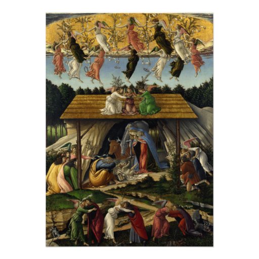 Mystical Nativity by Sandro Botticelli Custom Invitations