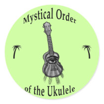 Mystical Order of the Ukulele Round Sticker