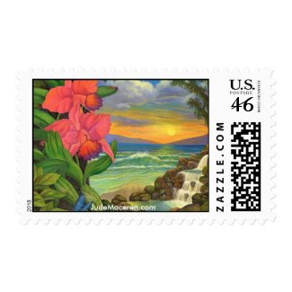 Mystical Seascape - Fantasy Stamp stamp