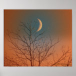 Mystical Smiling Moon Print
