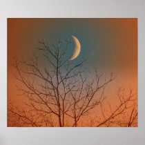 Mystical Smiling Moon Print
