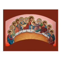 Mystical Supper Prayer Card Postcard