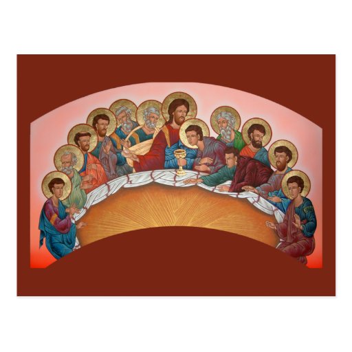 Mystical Supper Prayer Card Postcard