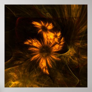 Mystique Garden Abstract Art Print print