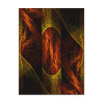 Mystique Jungle Abstract Art Postcard
