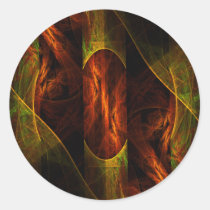 mystique, jungle, abstract, art, round, sticker, Adesivo com design gráfico personalizado