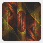 Mystique Jungle Abstract Art Square Sticker