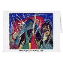 Mythical Animals I By Franz Marc Greeting Card