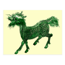 Mythical Beast *Green Dragon Design* Post Card