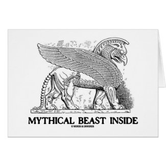 Mythical Beast Inside (Griffin / Gryphon) Greeting Cards
