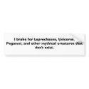 mythical bumper sticker bumper stickers