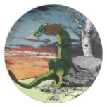 Mythical Dragon with sunset Party Plate