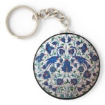 Mythological Heron Bird Pattern Tile Art Key Chains