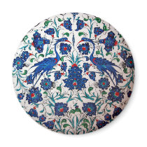 Mythological Heron Bird Pattern Tile Art Refrigerator Magnets
