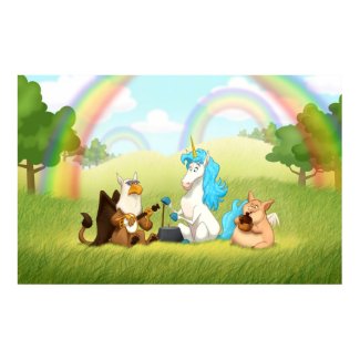 Mythological Jug Band Poster print