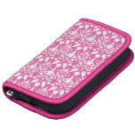 N1ki's Damask Pattern Pink And White Folio Planners