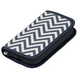 N1ki's ZigZag Chevron Pattern Dark Blue And White Folio Planners