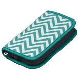 N1ki's ZigZag Chevron Pattern Turquoise And White Folio Planners