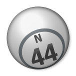 N 44 bingo ball magnet