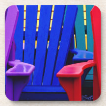 N.A. Canada, Nova Scotia, Bridgewater. Colorful 2 Drink Coaster