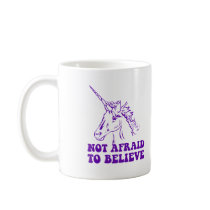 N.A.U.B Not Afraid To Believe Unicorn mugs