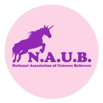 N.A.U.B Unicorn Believers Round Sticker