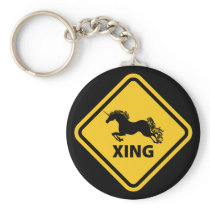 N.A.U.B Unicorn Crossing Sign Key Chains