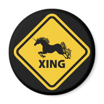 N.A.U.B Unicorn Crossing Sign magnets