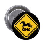 N.A.U.B Unicorn Crossing Sign Pinback Buttons