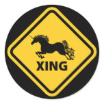 N.A.U.B Unicorn Crossing Sign stickers