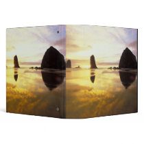 N.A., USA, Oregon, Cannon Beach Sunset with Vinyl Binders