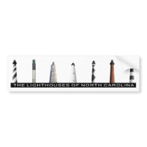 N C Lighthouses One bumper stickers