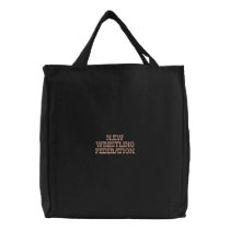 N.E.W WRESTLING FEDERATION embroidered bags