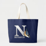 N is for Nuthach Jumbo Tote Bag