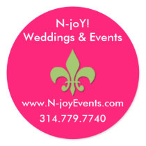 N-joY! Fleur de lis Seal Sticker. by njoyevents N-joY! Fleur de lis Seal Sticker.