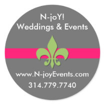 N-Joy! Fleur de Lis Siegel Aufkleber. # 3 sticker