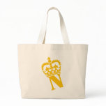 N - Letter - Name Canvas Bags