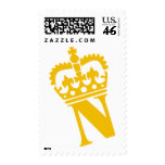 N - Letter - Name Postage Stamp