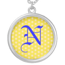 N LETTER ON HONEYCOMB CUSTOM NECKLACE