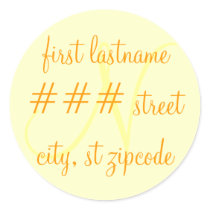 "N" monogram return address label - personalize stickers by rubymonkey "N" monogram return address label - personalize stickers