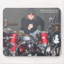 N.O.S. No One Special Robb Gillies Drummer mousepads by nosnoonespecial N.O.S. No One Special Robb Gillies Drummer mousepads