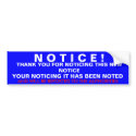 N O T I C E BUMPER STICKER bumper stickers by GlocKing N O T I C E BUMPER STICKER bumper stickers