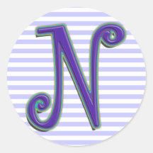 N ROUND STICKER