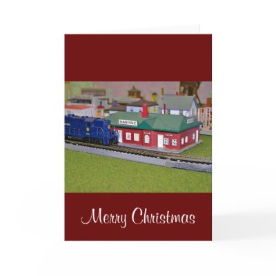N Scale Model Train Village Greeting Cards by TheModelTrainStation