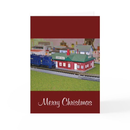 N Scale Model Train Village card
